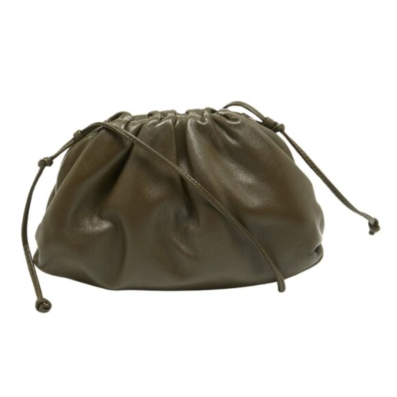 Bottega Veneta Olive Green Leather Mini The Pouch Bag - Picture 1 of 8
